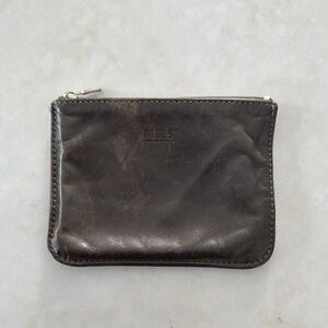 M0851 Brown Large Change Purse Leather Pouch made in Canada